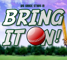 Tongue and cheek comedy cricket game between England and the Australians