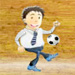 Multi-level football game where you have to kick the balls into the targets