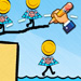 Uber cool puzzle game where you have to draw lines to rescue the little dudes